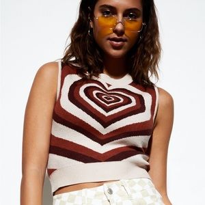 Full Tilt Wavy Heart Womens Vest M medium